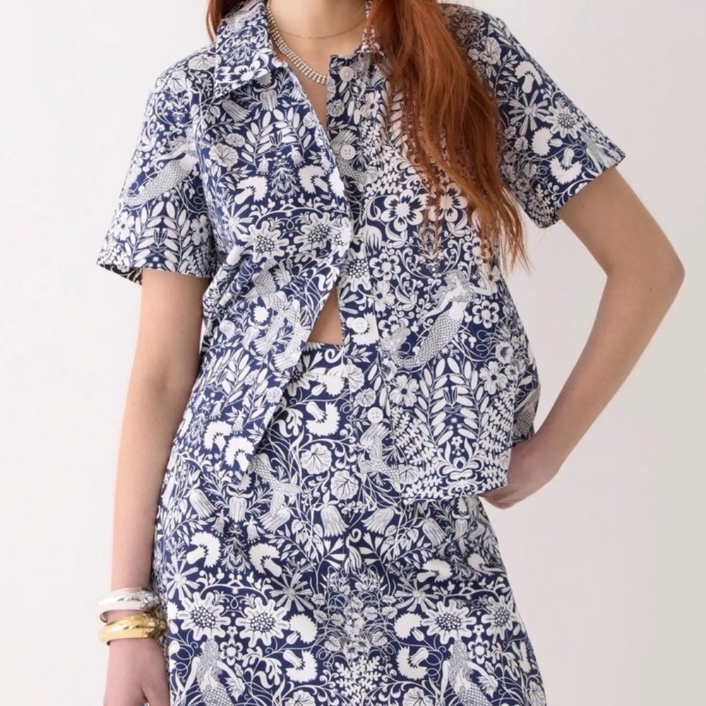 J.Crew Gamine Button Front Top